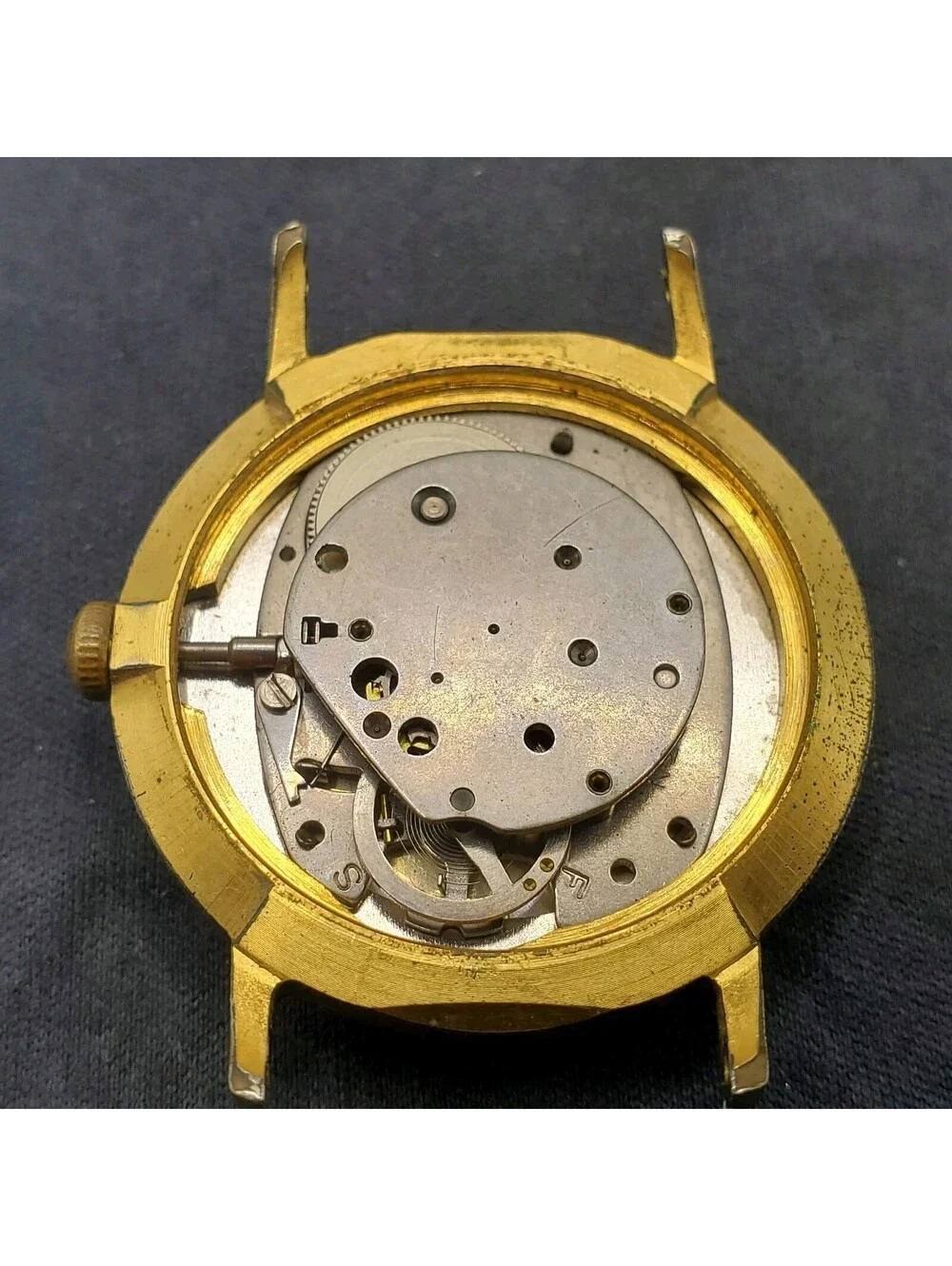 Vintage Timex Marlin 32mm Watch For Parts Or Repair